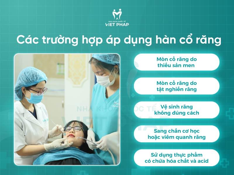 Các trường hợp hàn cổ răng như nghiến răng, vệ sinh không đúng cách