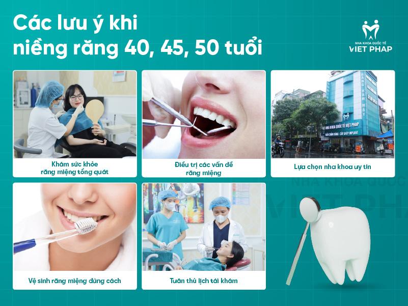 5 Các lưu ý khi niềng răng 40, 45, 50 tuổi
