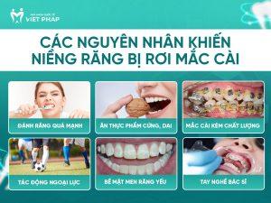 các nguyên nhân khiến niềng răng bị rơi mắc cài
