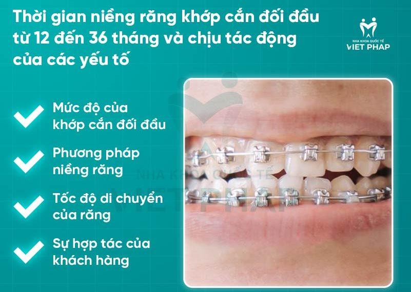 nieng rang khop can doi dau 4 Thời gian niềng răng khớp cắn đối đầu