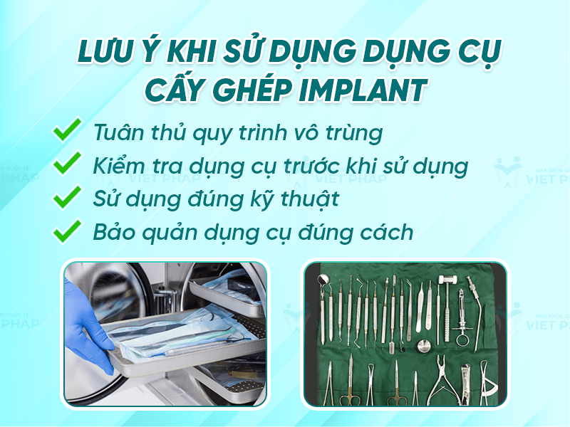 Dung cu cay ghep implant 10 Lưu ý khi sử dụng dụng cụ cấy ghép implant