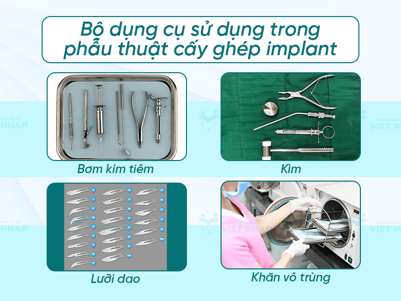 Dung cu cay ghep implant 5 Một số dụng cụ khác sử dụng trong phẫu thuật cấy ghép implant