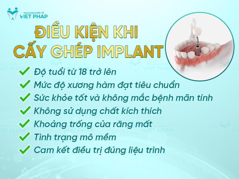 khi nao nen trong rang implant 1 Điều kiện khi cấy ghép implant