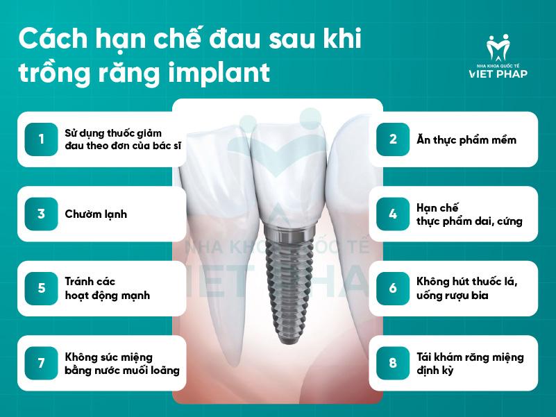 Cách hạn chế đau sau khi trồng răng implant