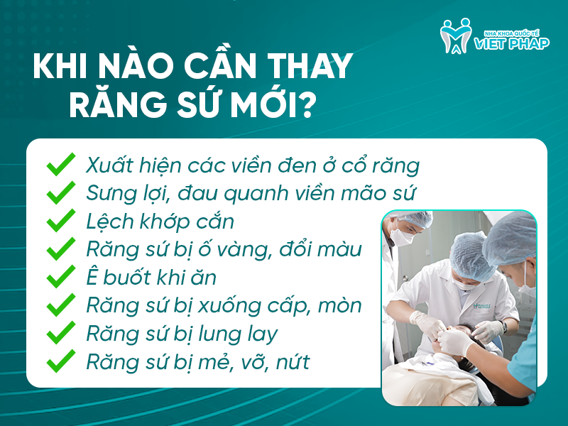 Khi nào cần thay răng sứ mới?