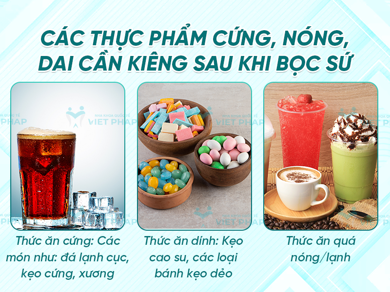 boc rang su nen kieng gi 2 Các thực phẩm cứng, nóng, dai cần kiêng sau khi bọc sứ