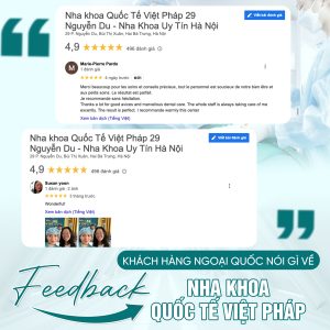 Khách hàng ngoại quốc dành nhiều lời khen cho Nha khoa Quốc tế Việt Pháp - Cơ sở Nguyễn Du