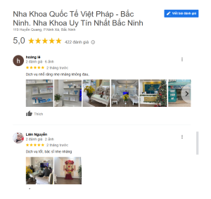 Các khách hàng đều bày tỏ sự hài lòng với dịch vụ tại Nha khoa Quốc tế Việt Pháp - Cơ sở Bắc Ninh