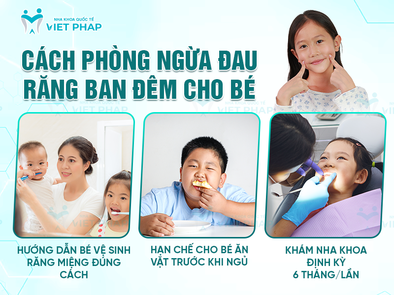 Cách phòng ngừa đau răng ban đêm cho bé