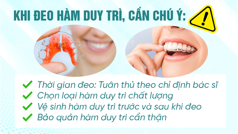 cac luu y khi nieng rang 6 Các điều cần chú ý khi đeo hàm duy trì