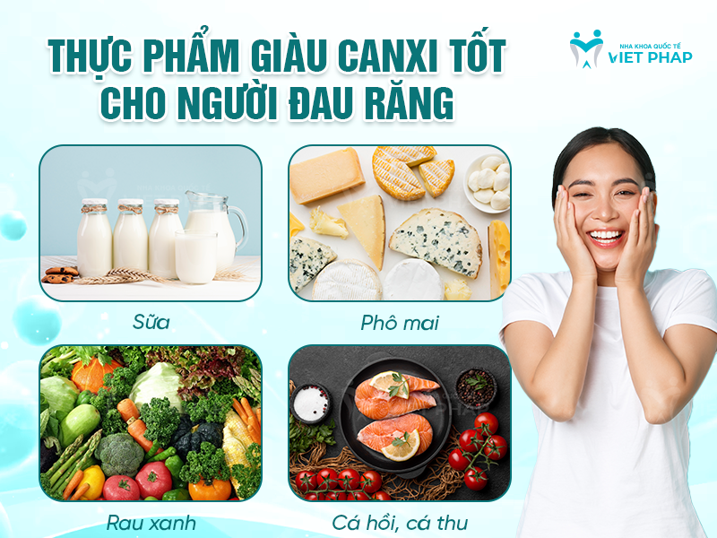 dau rang nen an gi nha khoa quoc te viet phap 3 Chọn thực phẩm giàu canxi tốt cho người đau răng