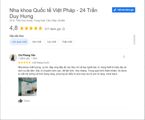 Sự uy tín về tay nghề bác sĩ, chất lượng dịch vụ nhận được sự hài lòng của khách hàng