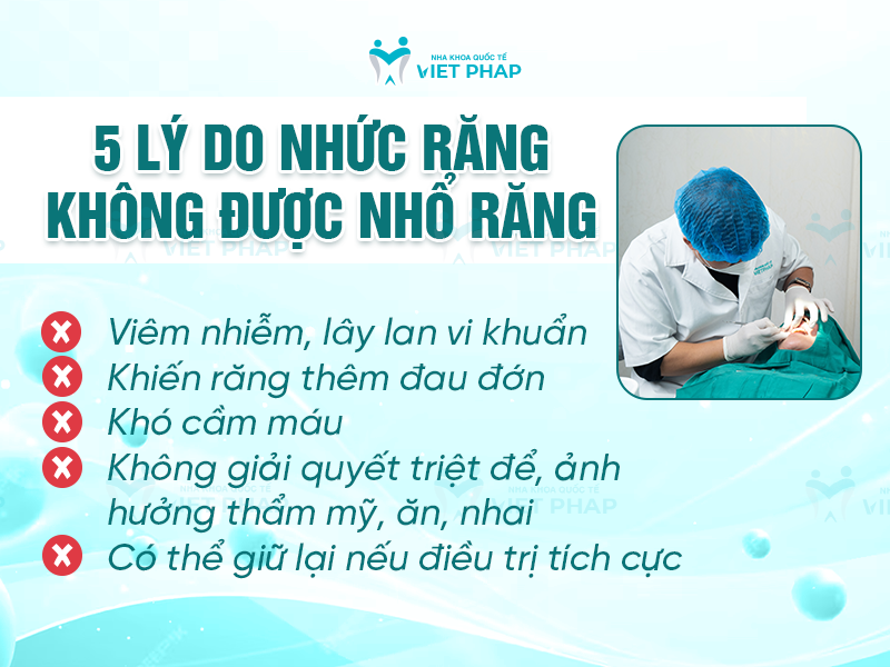 Lý do khi nhức răng không được nhổ răng