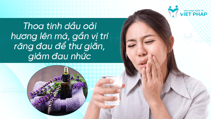 Thoa tinh dầu oải hương giúp thư giãn, giảm đau nhức răng