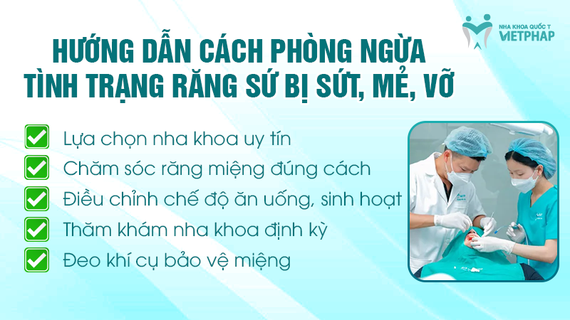 Cách phòng ngừa tình trạng răng sứ bị sứt, mẻ, vỡ