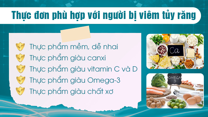 Thực đơn phù hợp với người bị viêm tủy răng