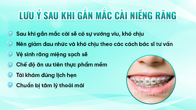 cach gan mac cai nieng rang 5 Lưu ý sau khi gắn mắc cài niềng răng