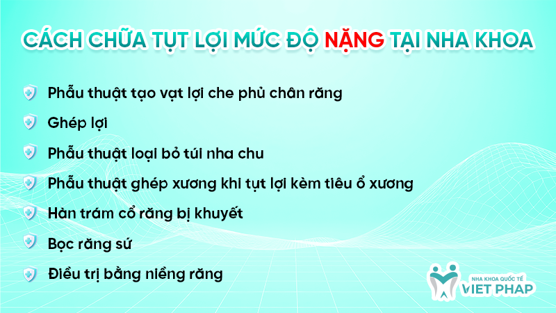 Cách chữa tụt lợi mức độ nặng tại nha khoa