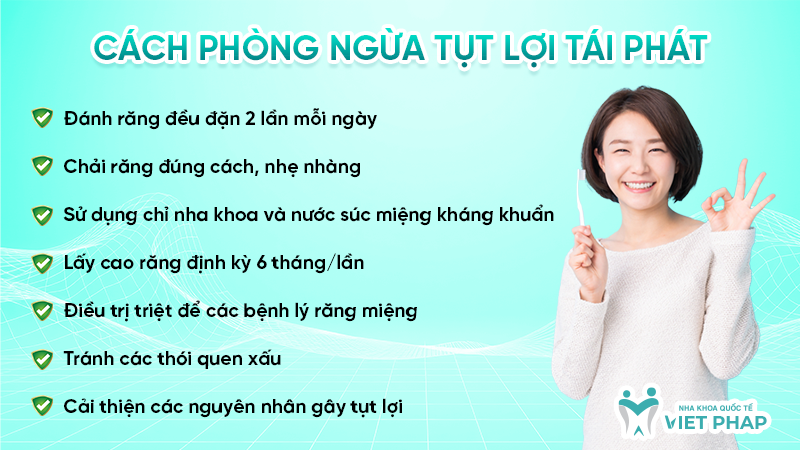 Cách phòng ngừa tụt lợi tái phát