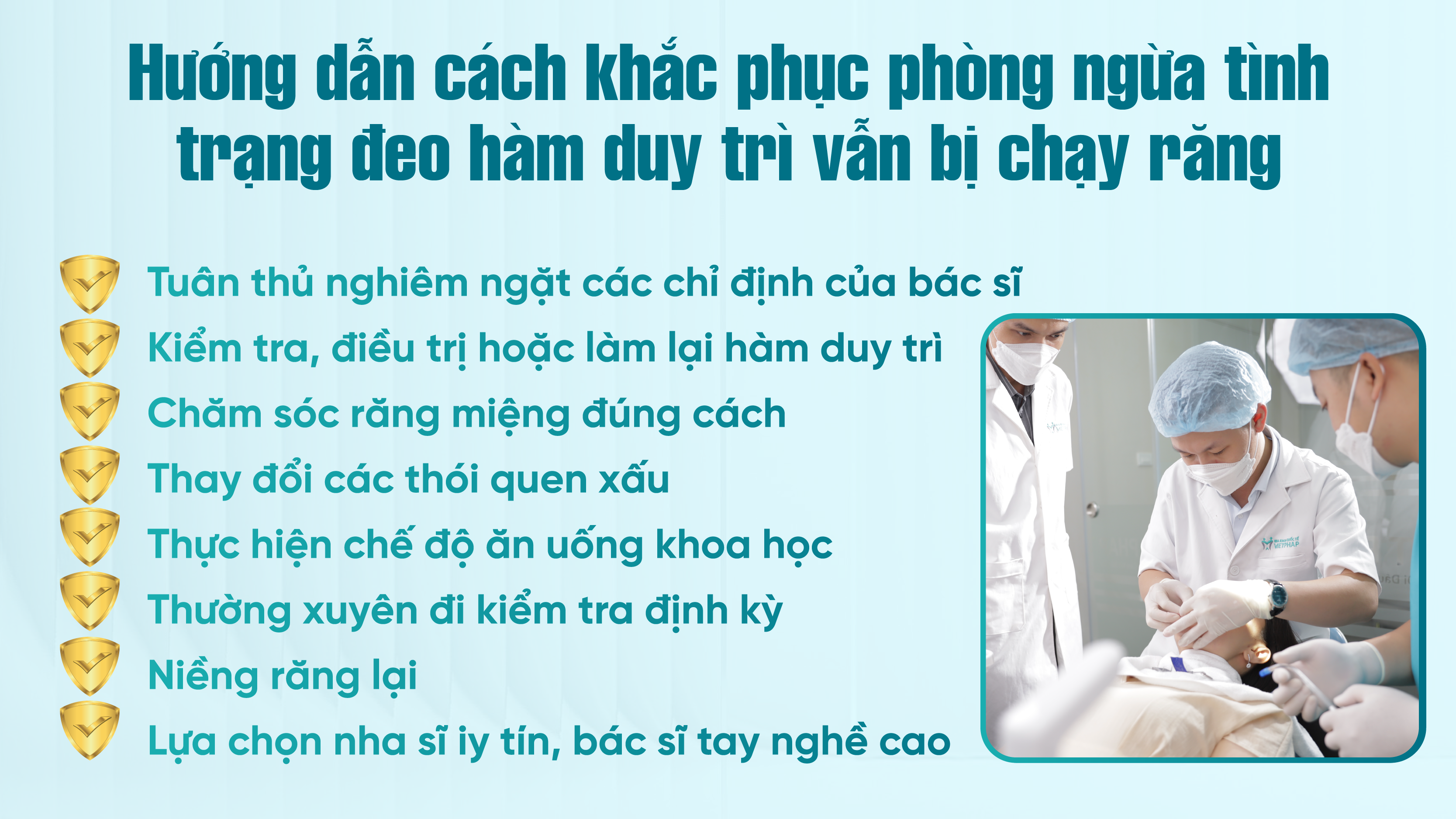 Hướng dẫn cách khắc phục phòng ngừa tình trạng đeo hàm duy trì vẫn bị chạy răng