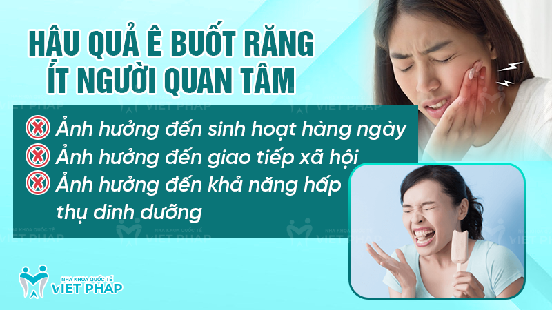 Hậu quả ê buốt răng ít người quan tâm