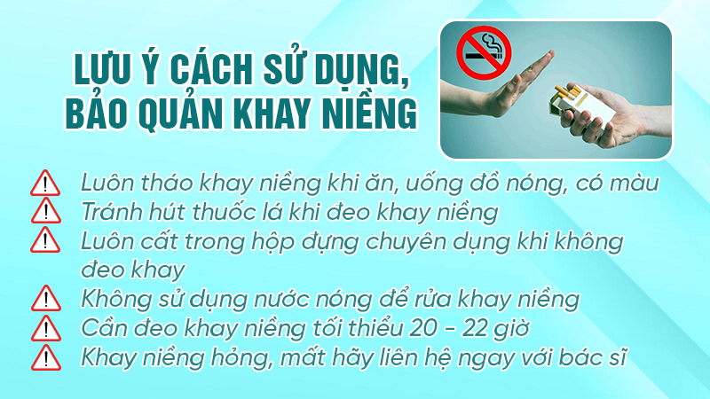 nieng rang trong suot Ecligner nha khoa quoc te viet phap 9 Lưu ý cách sử dụng, bảo quản khay niềng