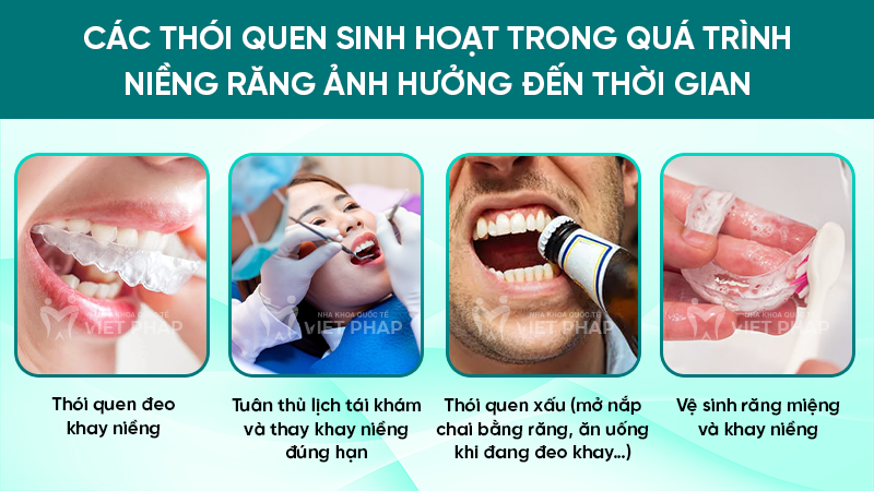 Các thói quen sinh hoạt trong quá trình niềng răng ảnh hưởng đến thời gian 