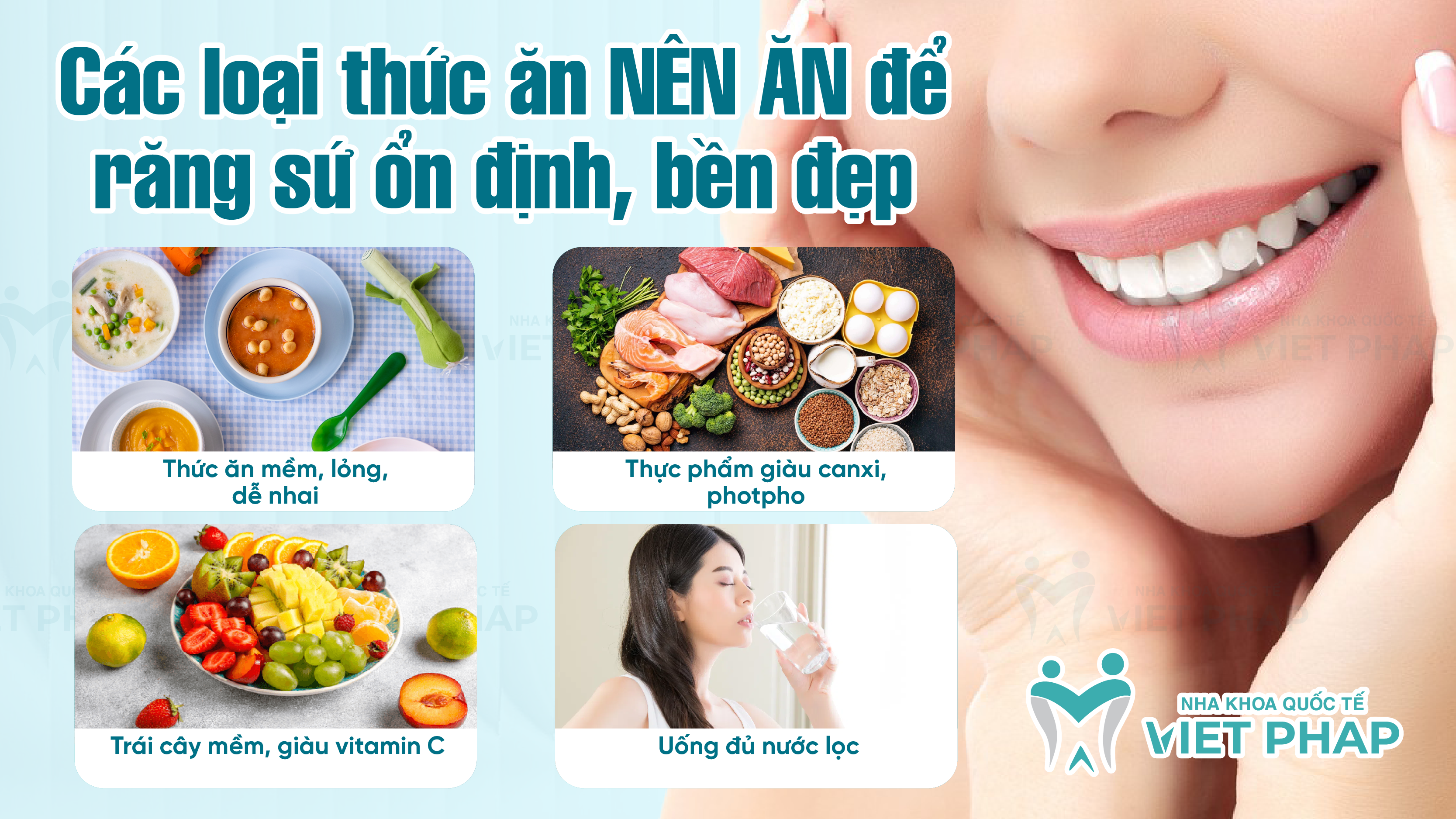 Boc rang su bao lau thi an uong binh thuong 3 Các loại thức ăn NÊN ĂN để răng sứ ổn định, bền đẹp