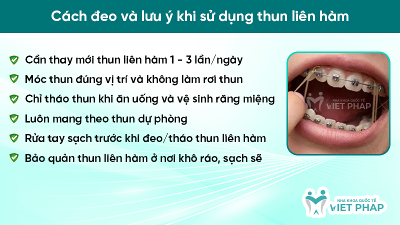 deo thun lien ham may thang 5.2 Cách đeo và lưu ý khi sử dụng thun liên hàm