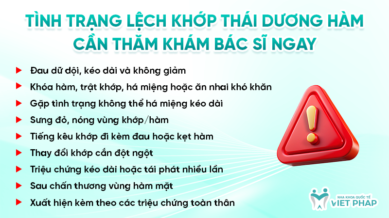 Tình trạng lệch khớp thái dương hàm cần thăm khám bác sĩ ngay