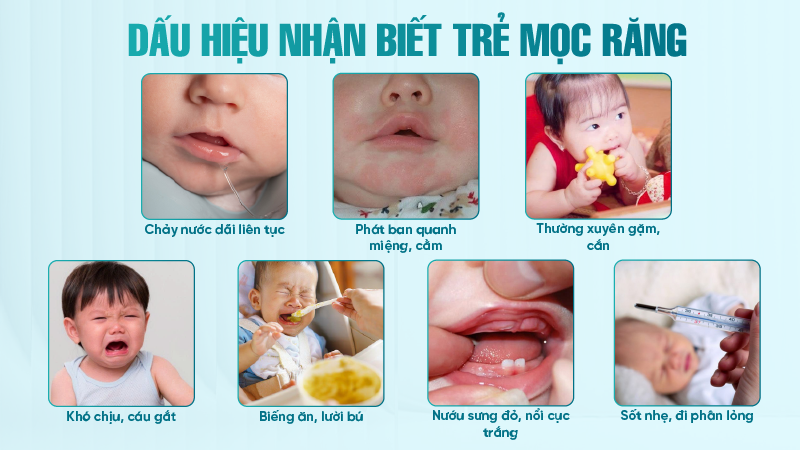 Tre em may thang moc rang 2 Dấu hiệu nhận biết trẻ mọc răng
