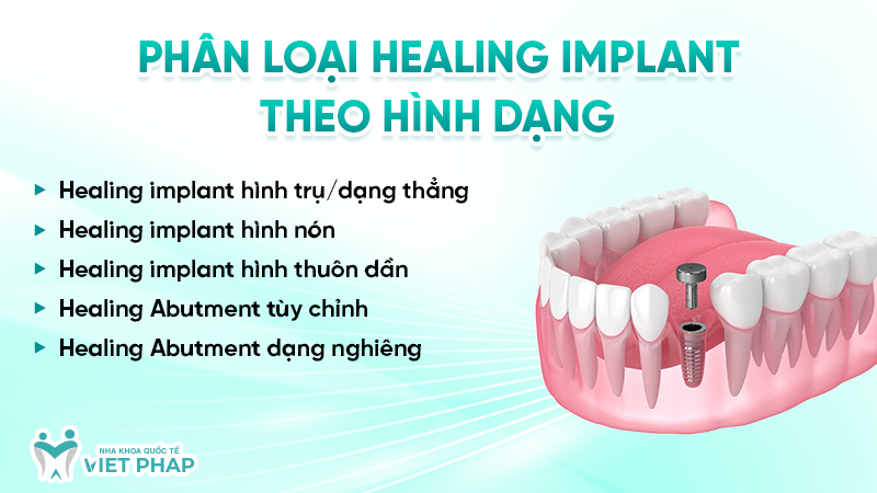 Phân loại Healing implant theo hình dạng
