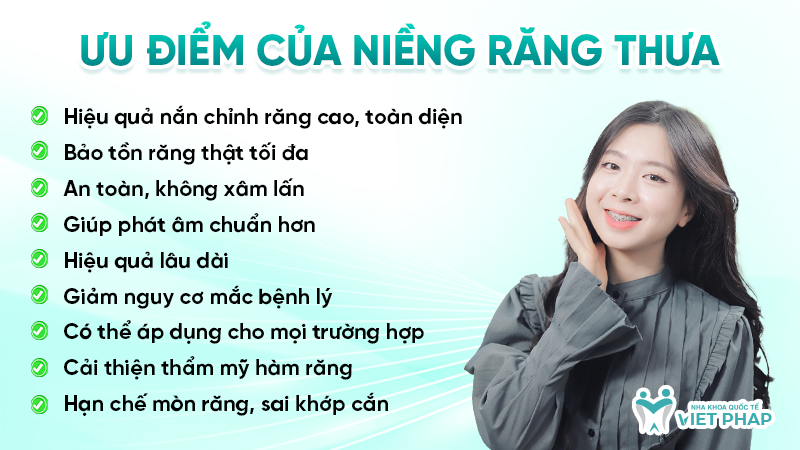 Ưu điểm của niềng răng thưa