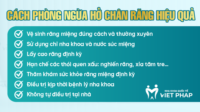 Cách phòng ngừa hở chân răng hiệu quả
