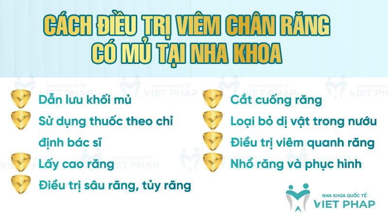 Cách điều trị viêm chân răng có mủ tại nha khoa