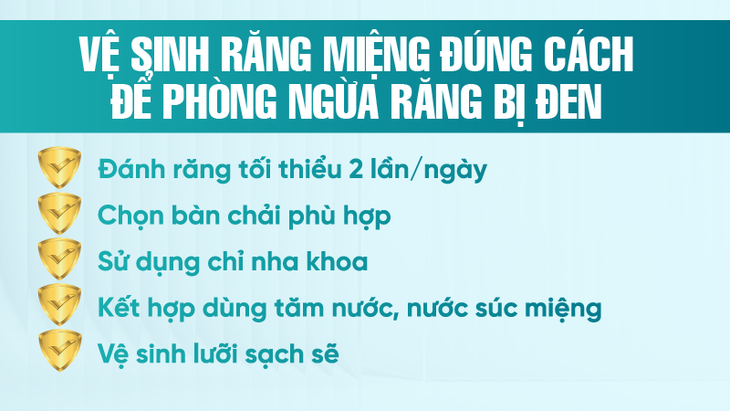  Vệ sinh răng miệng đúng cách để phòng ngừa răng bị đen