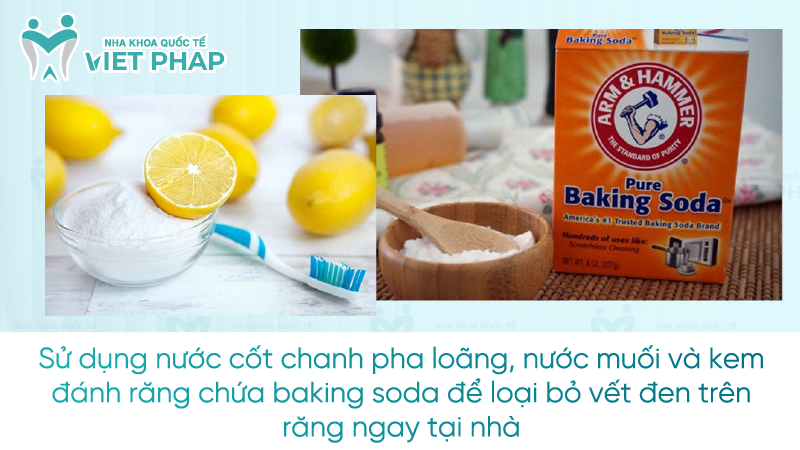Rang co cet den 6 Sử dụng nước cốt chanh pha loãng, nước muối và kem đánh răng chứa baking soda để loại bỏ vết đen trên răng ngay tại nhà
