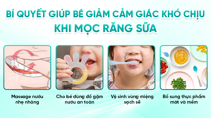 Bí quyết giúp bé giảm cảm giác khó chịu khi mọc răng sữa