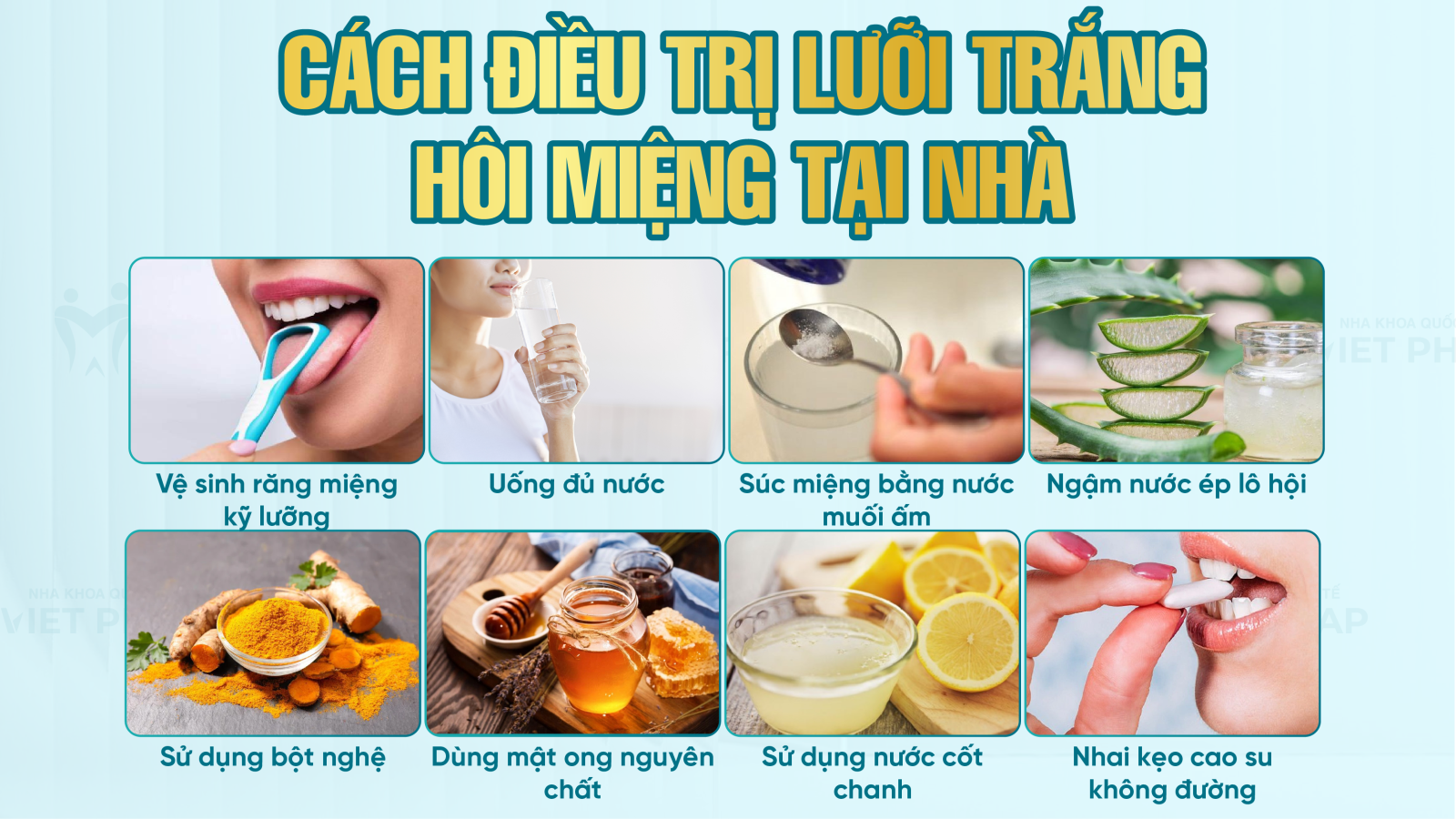 Cách điều trị lưỡi trắng hôi miệng tại nhà