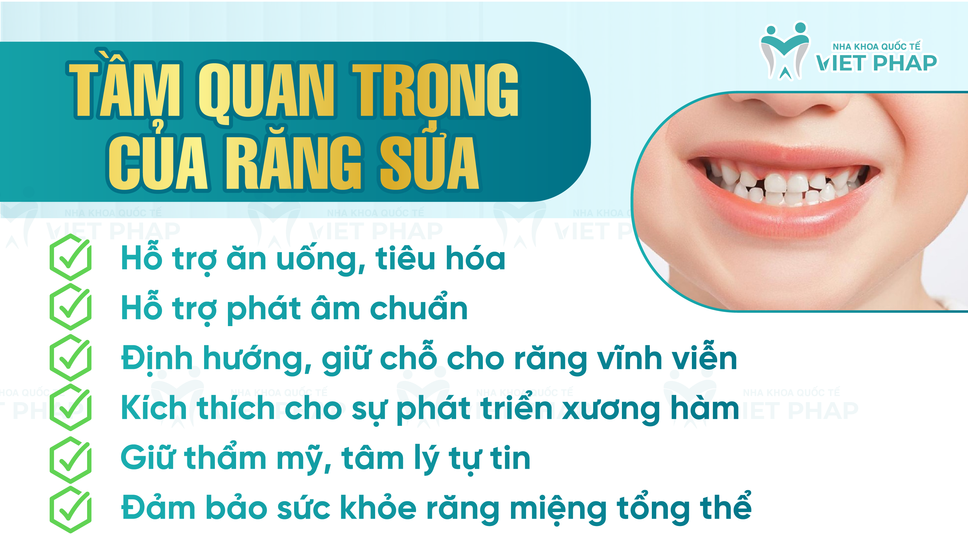 Tầm quan trọng của răng sữa