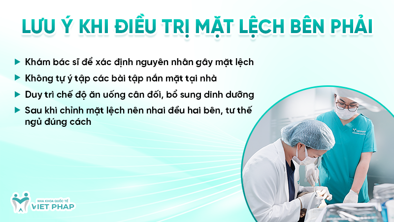 mat lech ben phai 5 Lưu ý khi điều trị mặt lệch bên phải
