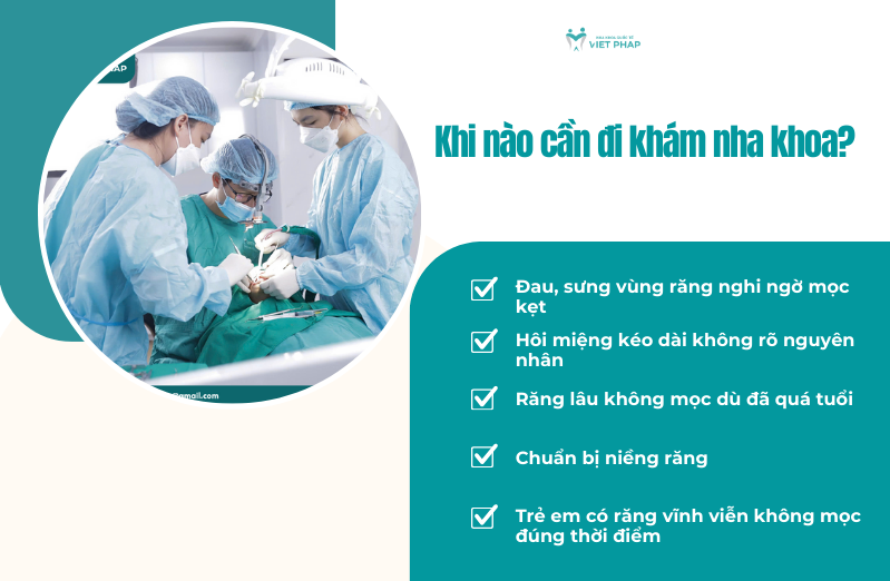 Khi nào cần đi khám nha khoa? 