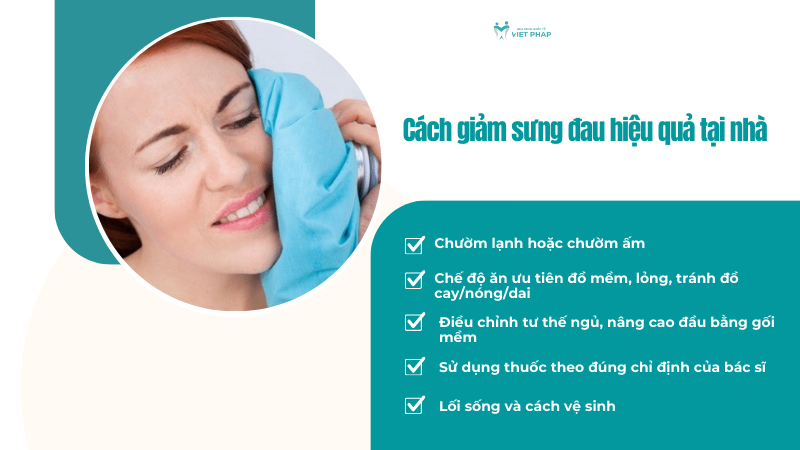 Cách giảm sưng đau hiệu quả tại nhà