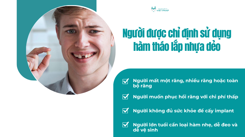 ham thao lap nhua deo 3 Người được chỉ định sử dụng hàm tháo lắp nhựa dẻo