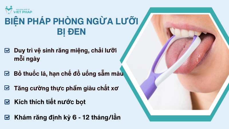 luoi bi den 8 Biện pháp phòng ngừa lưỡi bị đen