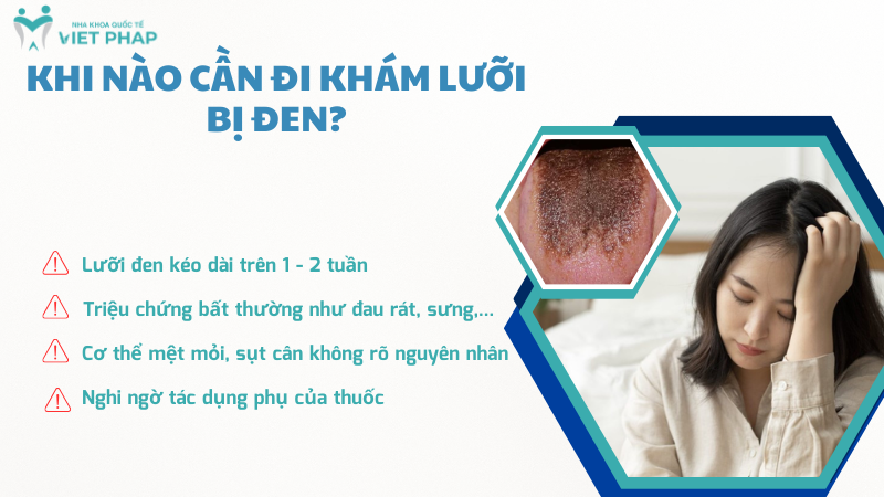 luoi bi den 9 Khi nào cần đi khám lưỡi bị đen