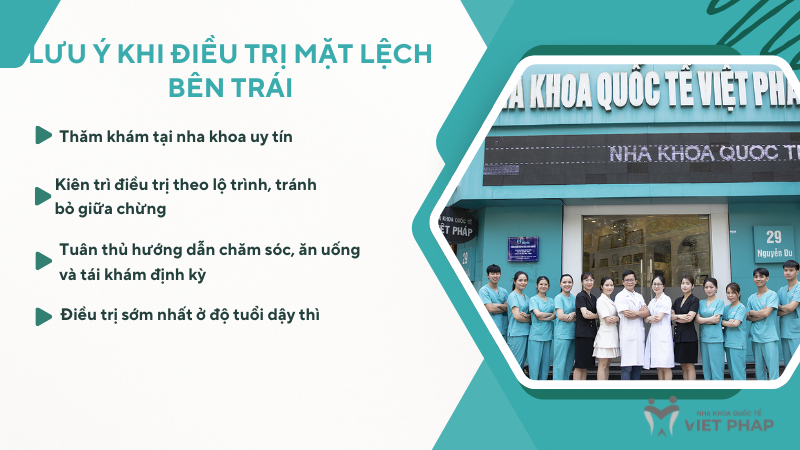 mat lech ben trai 7 Lưu ý khi điều trị mặt lệch bên trái