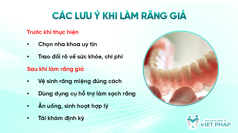 Rang gia 8 Các lưu ý khi làm răng giả