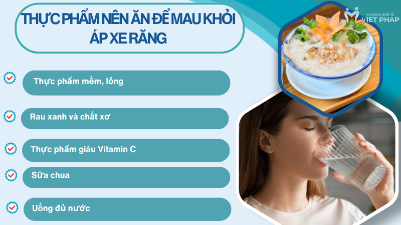 ap xe rang kieng an gi 3 Thực phẩm nên ăn để mau khỏi áp xe răng