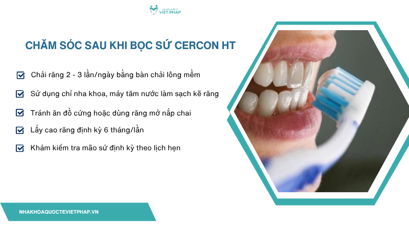 cercon ht 6 Chăm sóc sau khi bọc sứ Cercon HT
